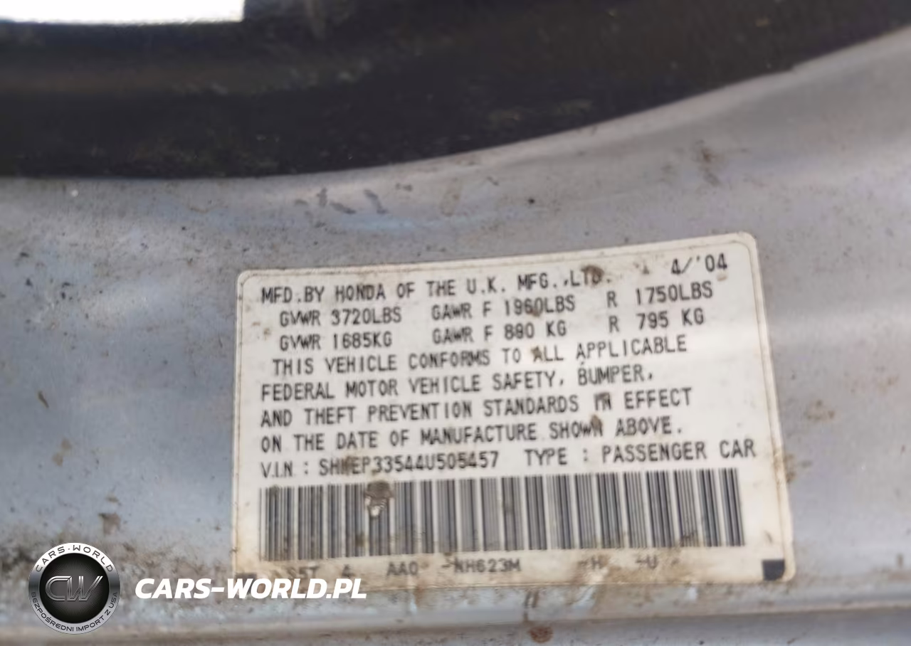 2004 Honda Civic Si VIN:SHHEP33544U505457 - 9