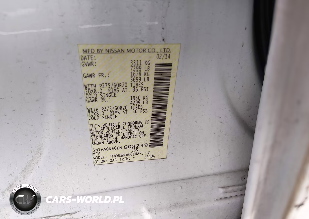 2014 Nissan Armada Platinum VIN:5N1AA0NE0EN608239 - 9