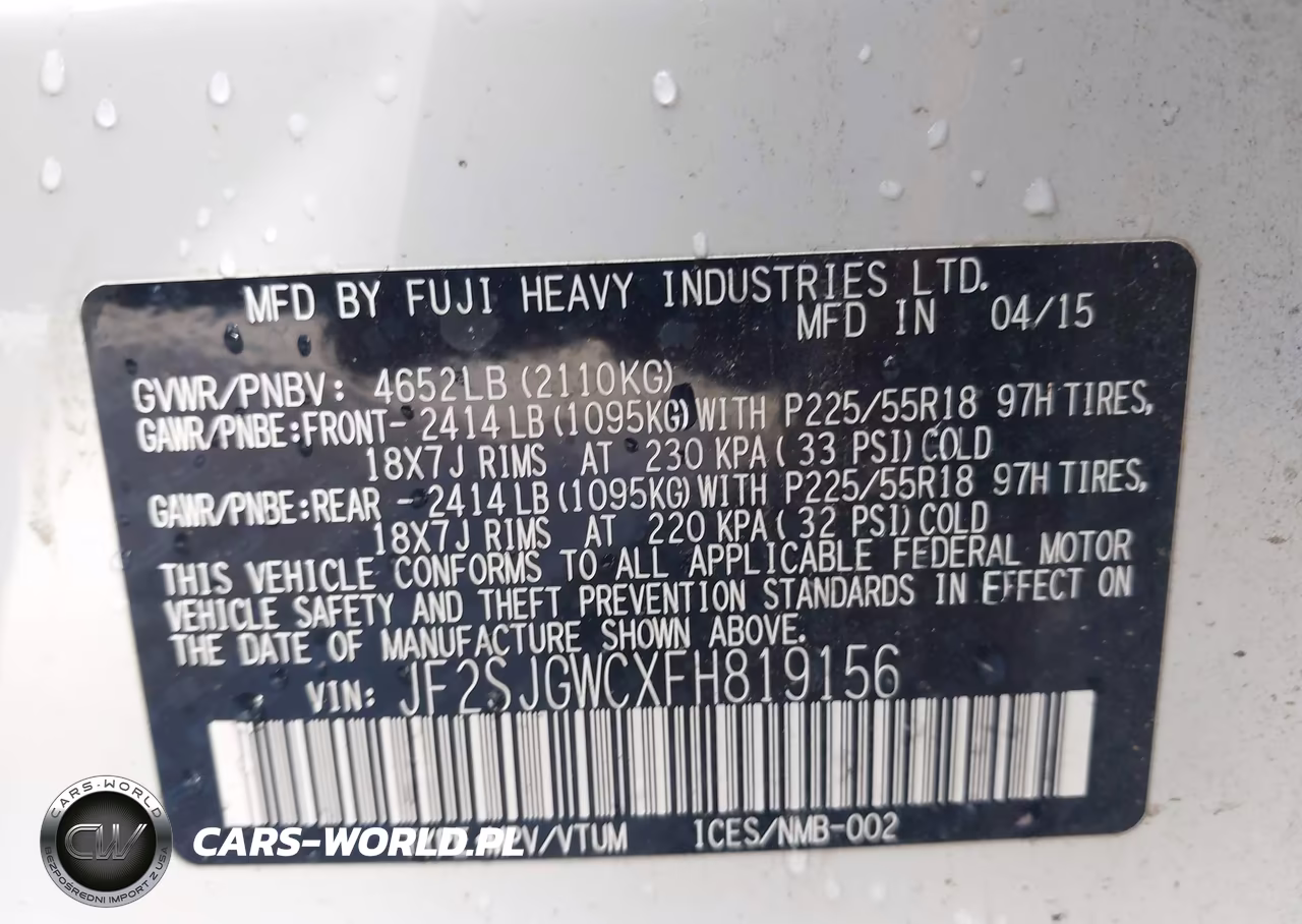 2015 Subaru Forester 2.0Xt Touring VIN:JF2SJGWCXFH819156 - 9