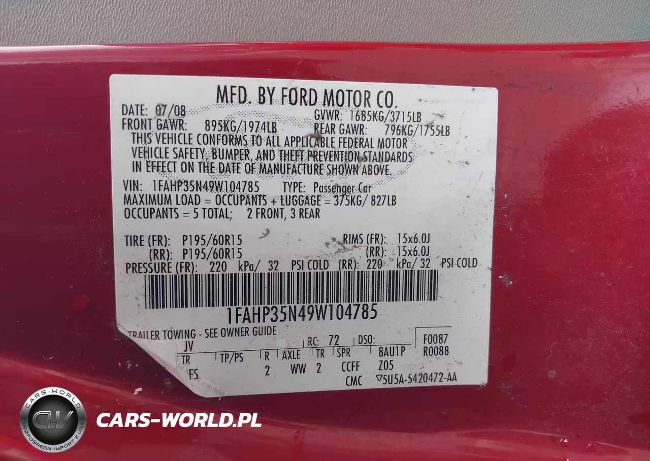 2009 Ford Focus Se VIN:1FAHP35N49W104785 - 9