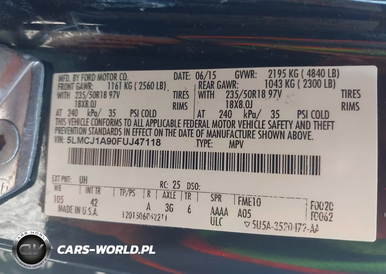 2015 Lincoln Mkc VIN:5LMCJ1A90FUJ47118 - 9