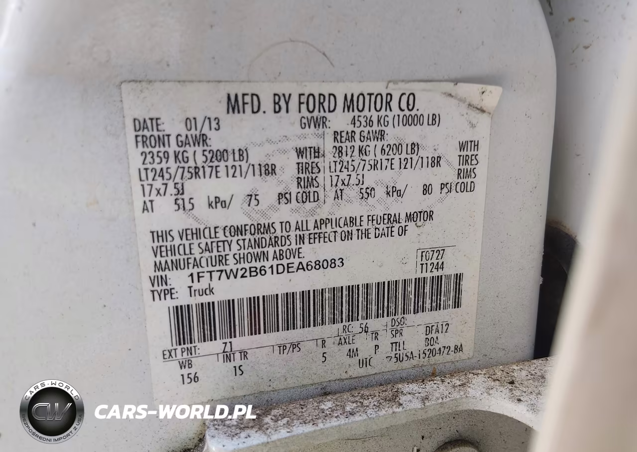 2013 Ford F-250 Xl VIN:1FT7W2B61DEA68083 - 9