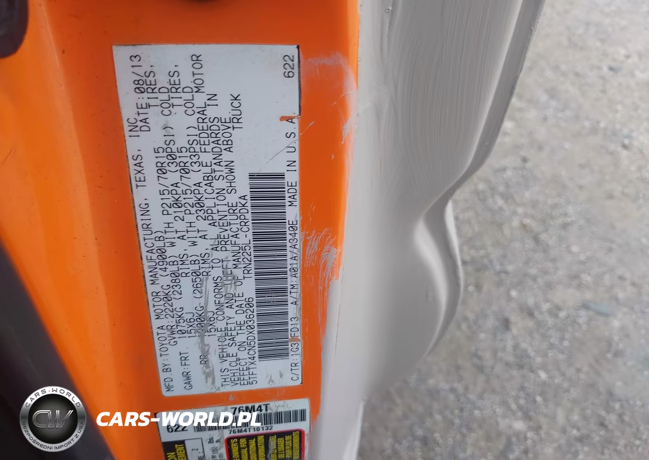 2013 Toyota Tacoma VIN:5TFTX4CN5DX036206 - 9