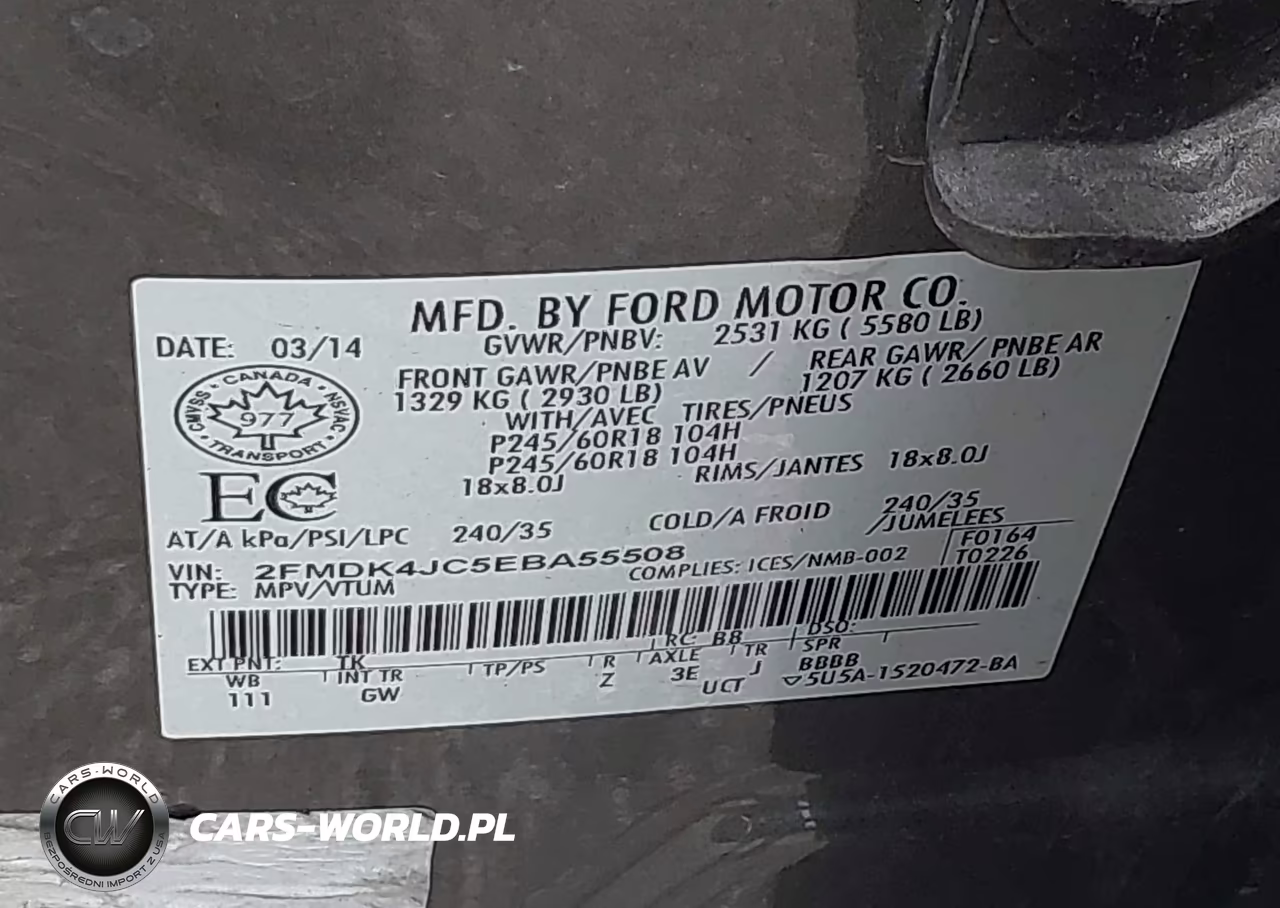 2014 Ford Edge Sel VIN:2FMDK4JC5EBA55508 - 9