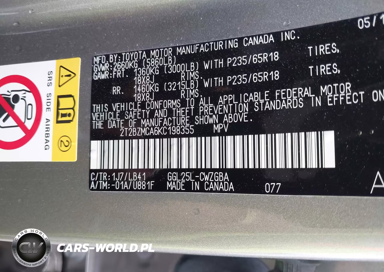 2019 Lexus Rx 350 VIN:2T2BZMCA6KC198355 - 9