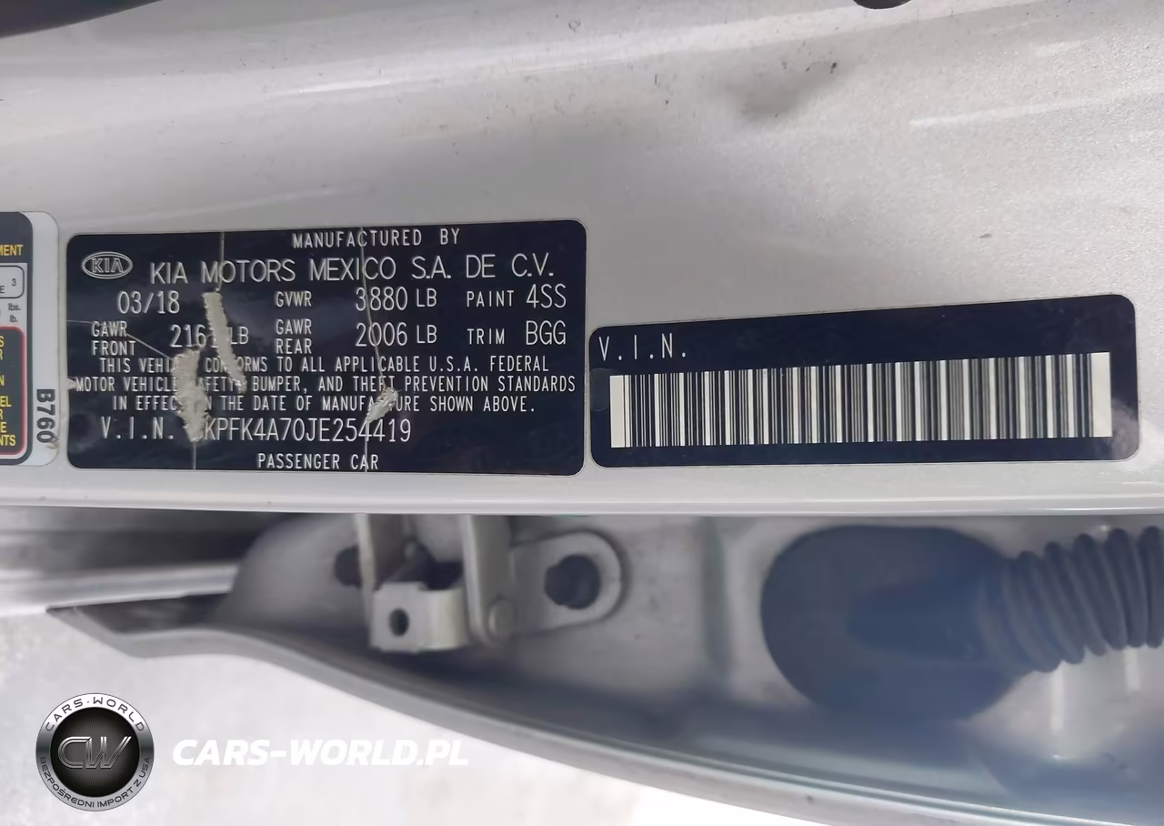 2018 Kia Forte Lx VIN:3KPFK4A70JE254419 - 9