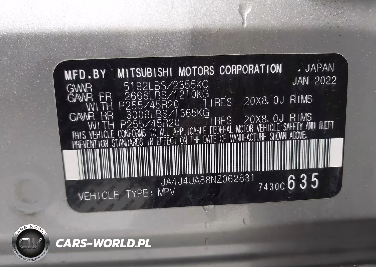 2022 Mitsubishi Outlander Se 2.5 S-Awc VIN:JA4J4UA88NZ062831 - 9