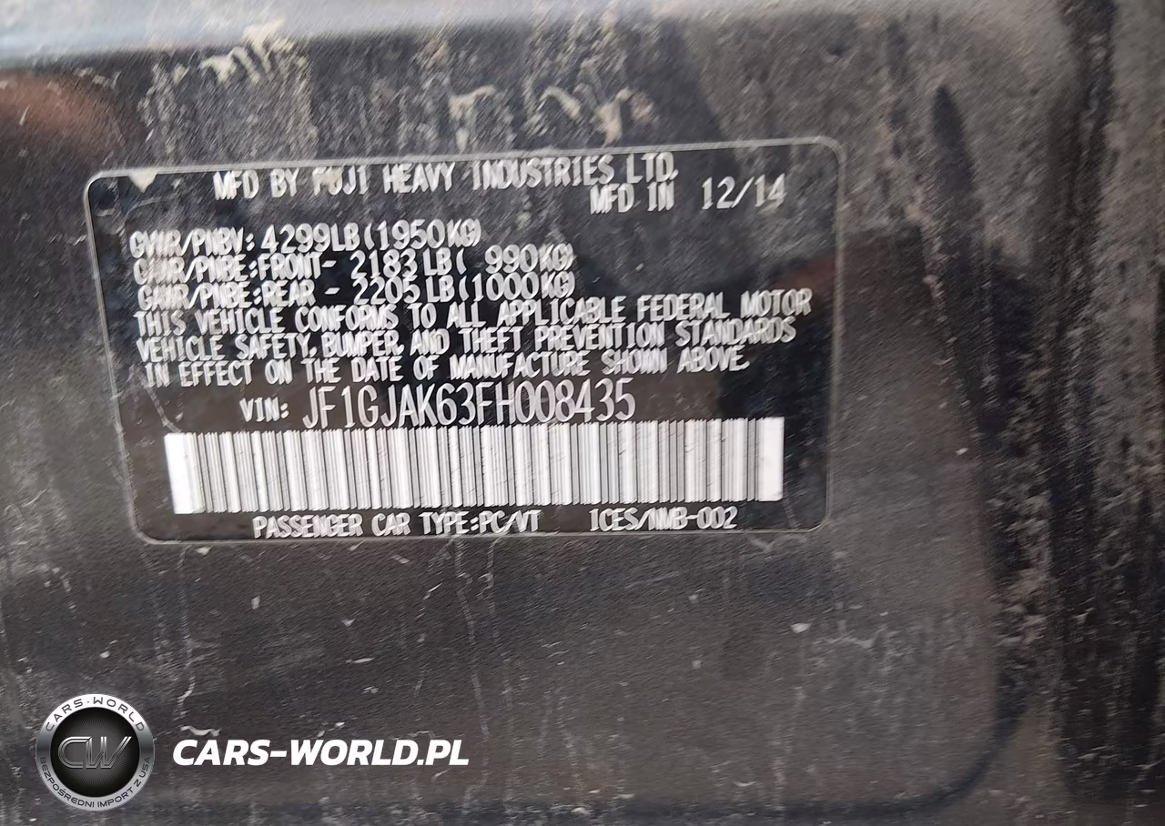 2015 Subaru Impreza 2.0I Premium VIN:JF1GJAK63FH008435 - 9