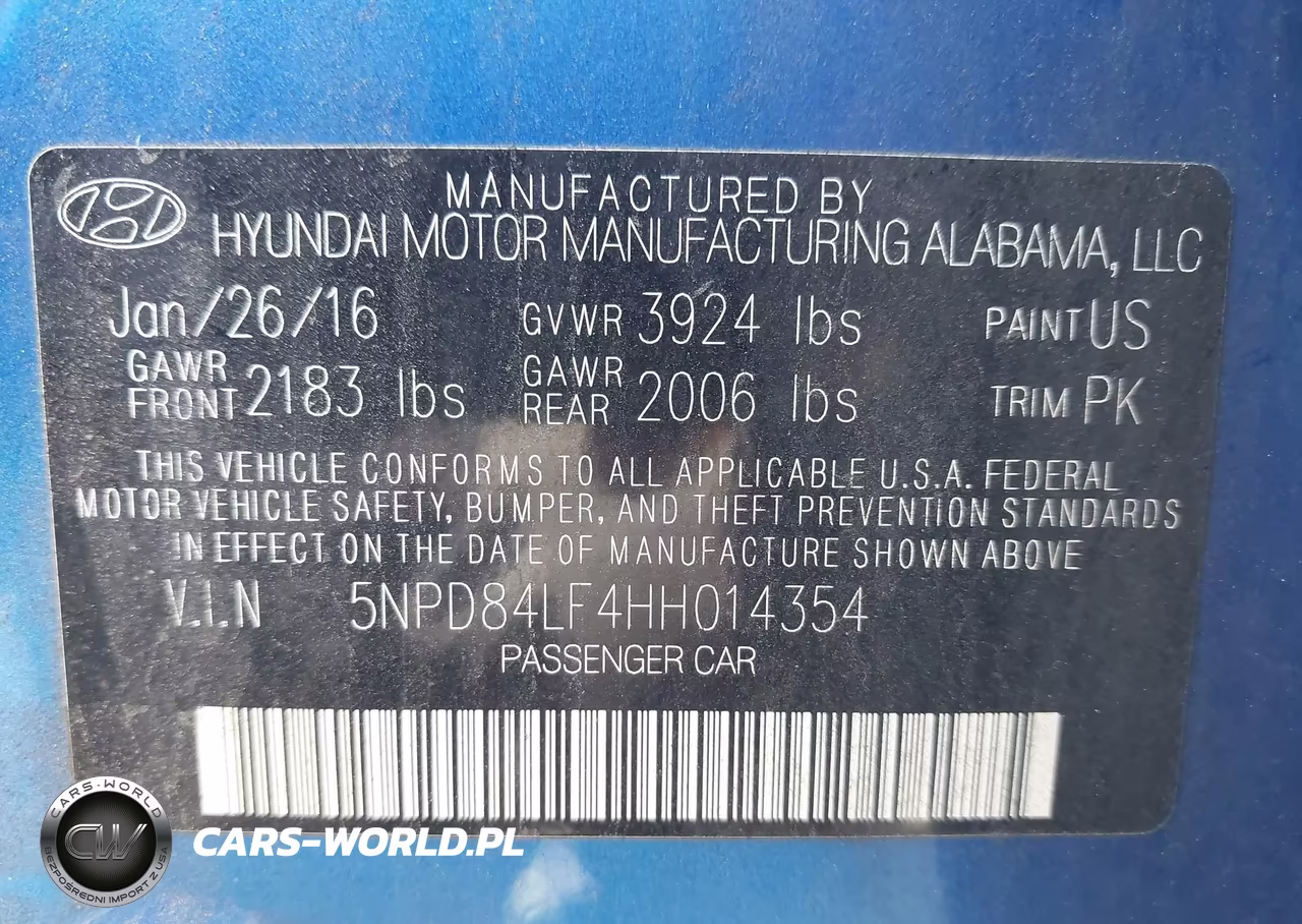 2017 Hyundai Elantra Se VIN:5NPD84LF4HH014354 - 9