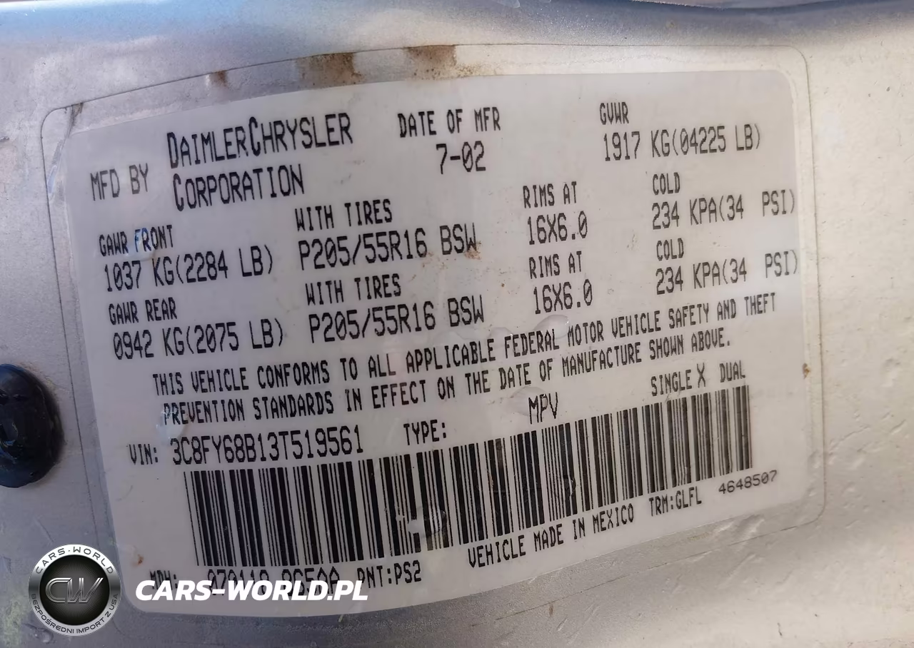 2003 Chrysler Pt Cruiser Limited VIN:3C8FY68B13T519561 - 9