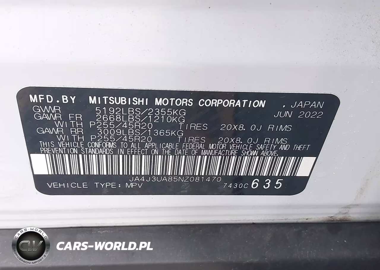 2022 Mitsubishi Outlander Black Edition 2Wd-Se 2.5 2Wd-Se Launch Edition 2Wd VIN:JA4J3UA85NZ081470 - 9
