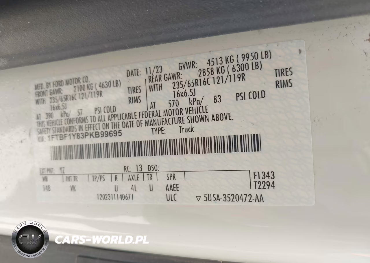 2023 Ford Transit 350 Hd Delivery Van VIN:1FTBF1Y83PKB99695 - 9