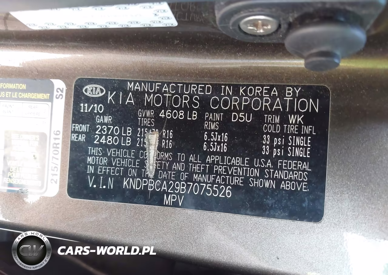 2011 Kia Sportage Lx VIN:KNDPBCA29B7075526 - 9