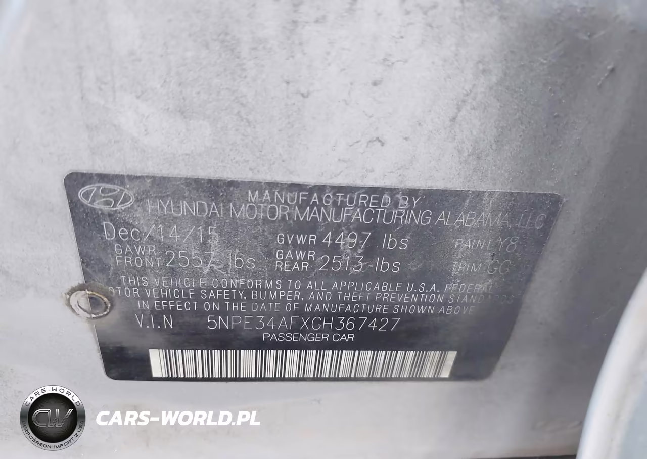 2016 Hyundai Sonata Sport VIN:5NPE34AFXGH367427 - 9