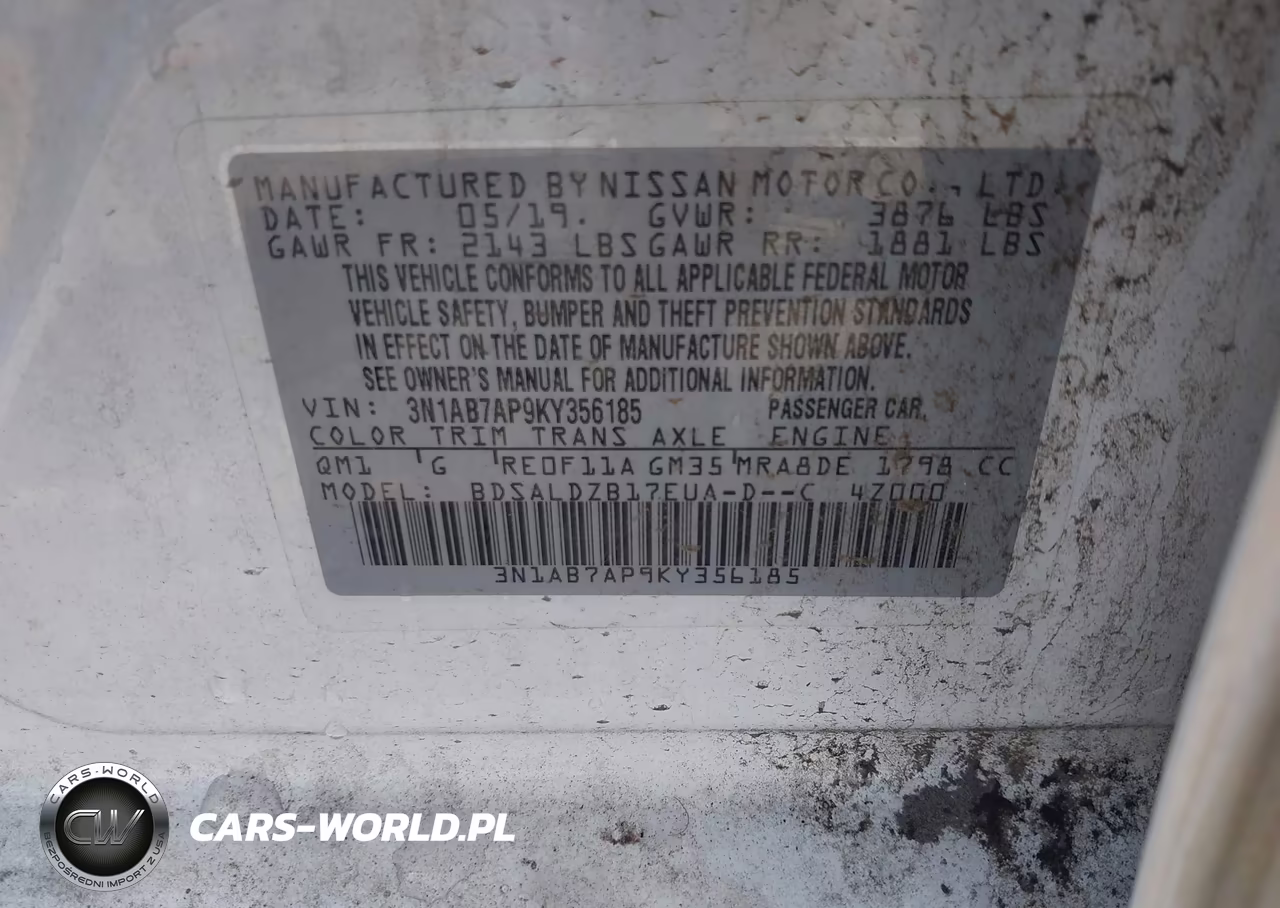 2019 Nissan Sentra Sv VIN:3N1AB7AP9KY356185 - 9