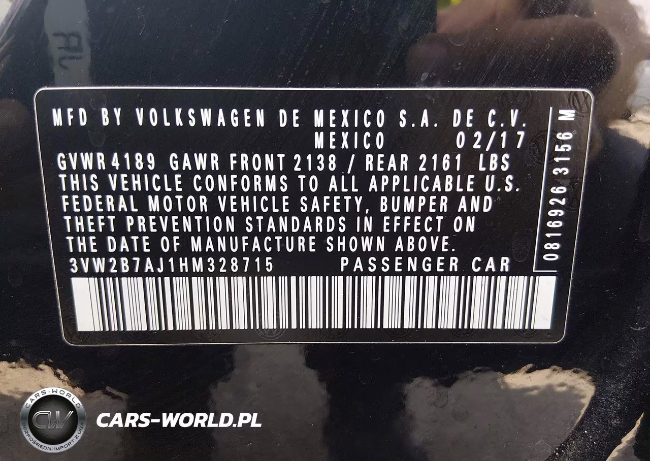 2017 Volkswagen Jetta 1.4T S VIN:3VW2B7AJ1HM328715 - 9