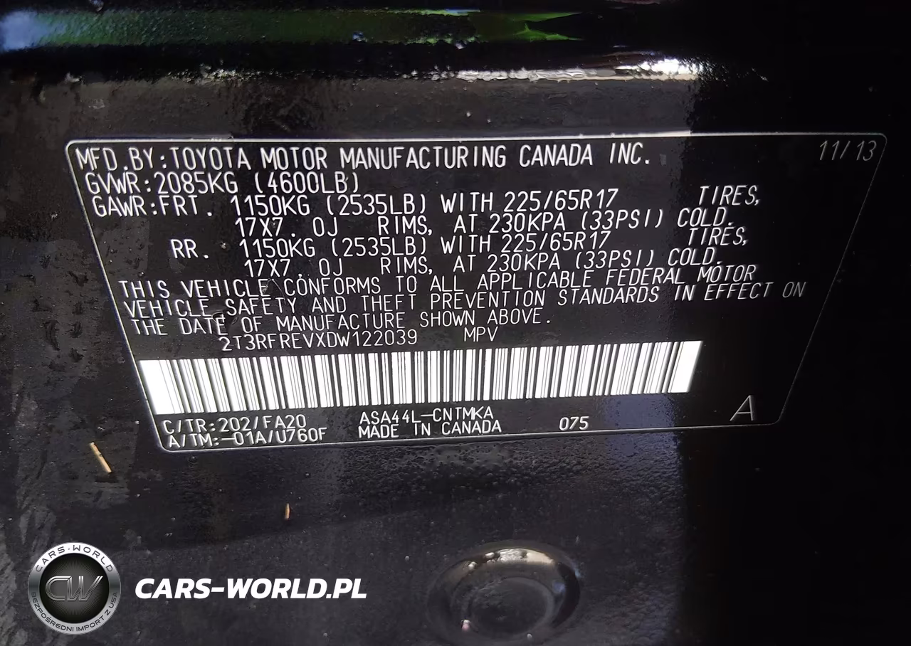 2013 Toyota Rav4 Xle VIN:2T3RFREVXDW122039 - 9