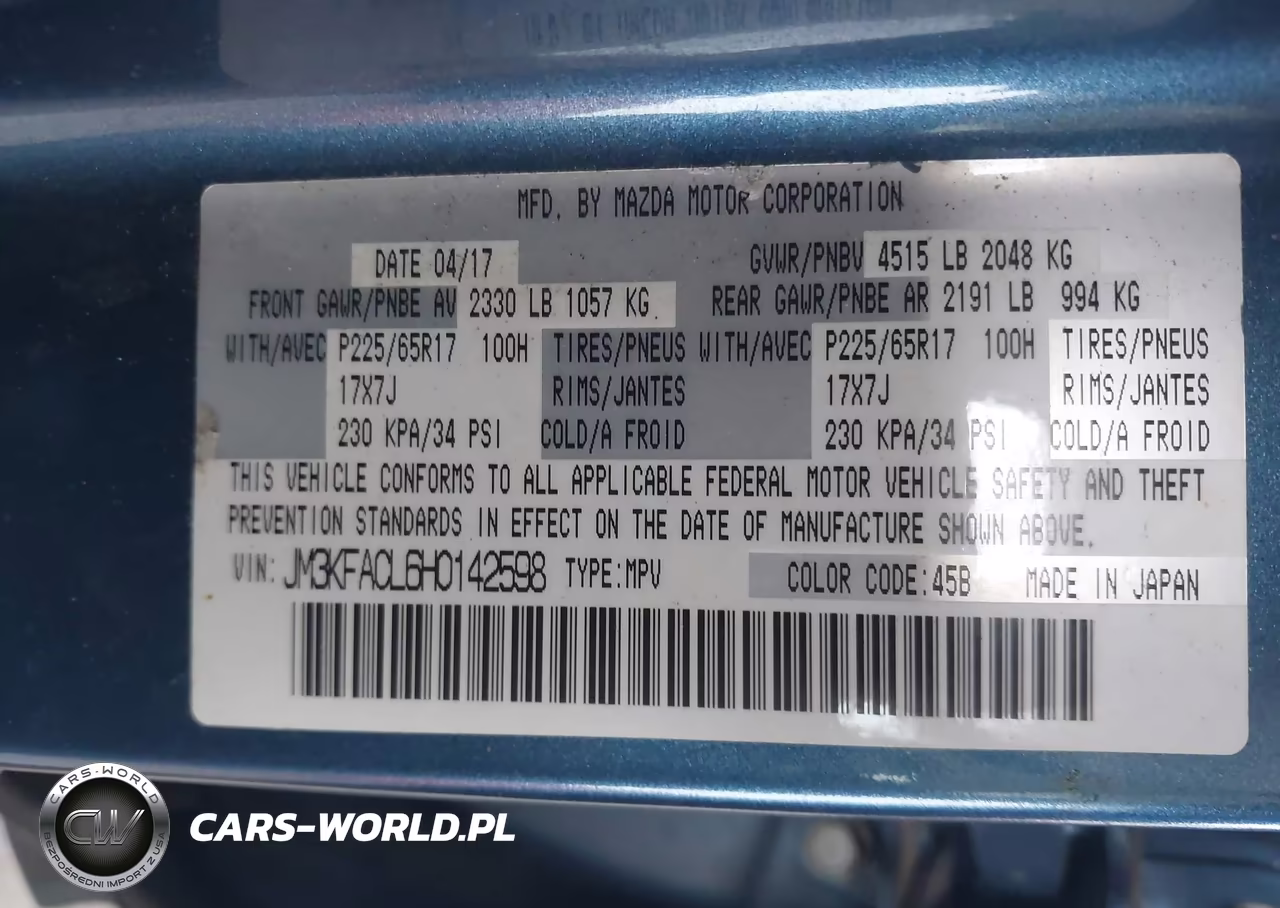 2017 Mazda Cx-5 Touring VIN:JM3KFACL6H0142598 - 9