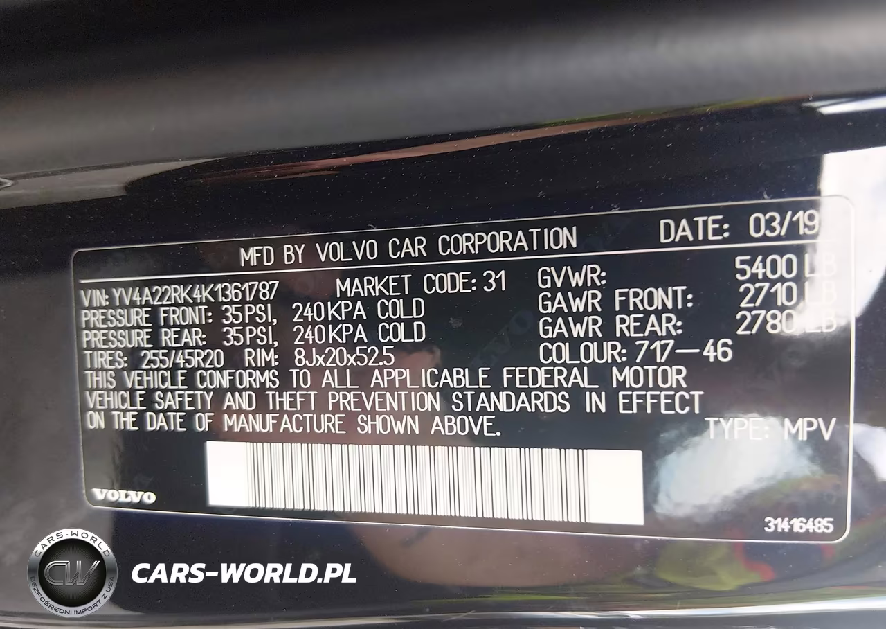 2019 Volvo Xc60 T6 Momentum VIN:YV4A22RK4K1361787 - 9
