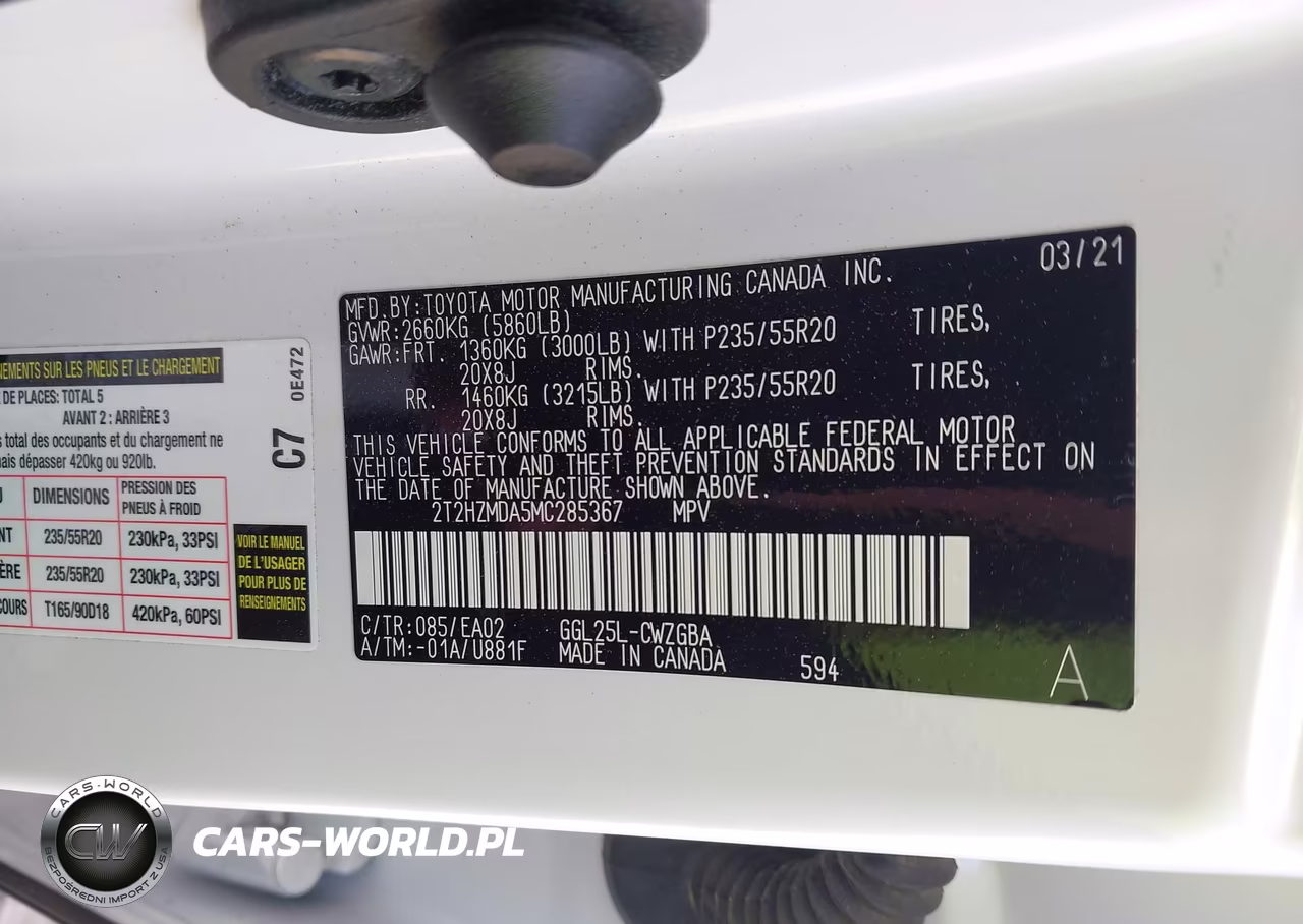 2021 Lexus Rx 350 VIN:2T2HZMDA5MC285367 - 9