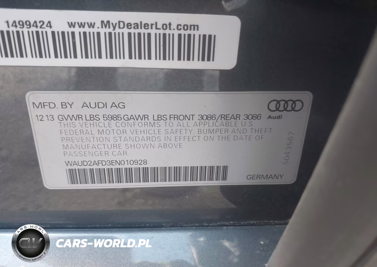2014 Audi S8 4.0T VIN:WAUD2AFD3EN010928 - 9