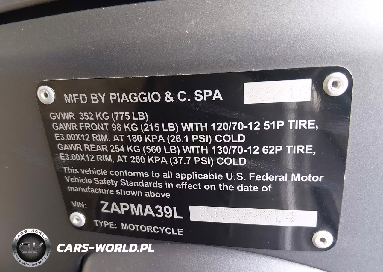 2018 Vespa Other VIN:ZAPMA39L3J5200774 - 10