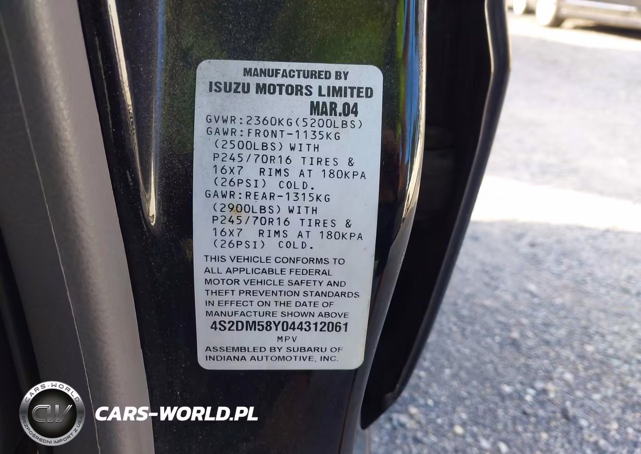 2004 Isuzu Rodeo S 3.5L V6 VIN:4S2DM58Y044312061 - 9