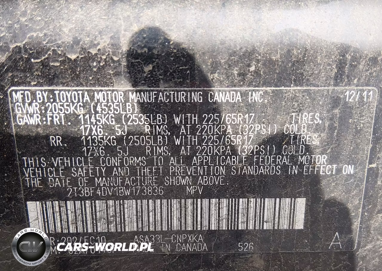 2011 Toyota Rav4 VIN:2T3BF4DV1BW173836 - 9