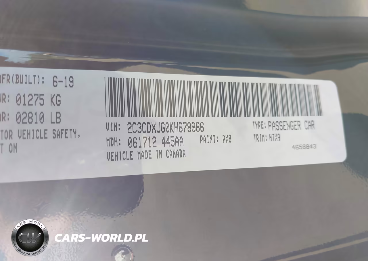 2019 Dodge Charger Sxt Awd VIN:2C3CDXJG0KH678966 - 9