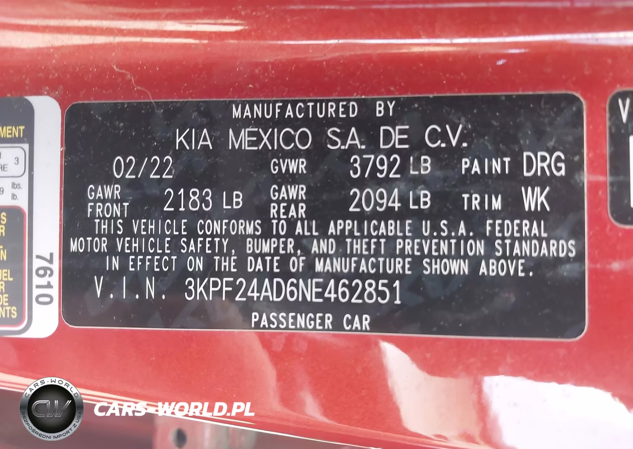2022 Kia Forte Lxs VIN:3KPF24AD6NE462851 - 9