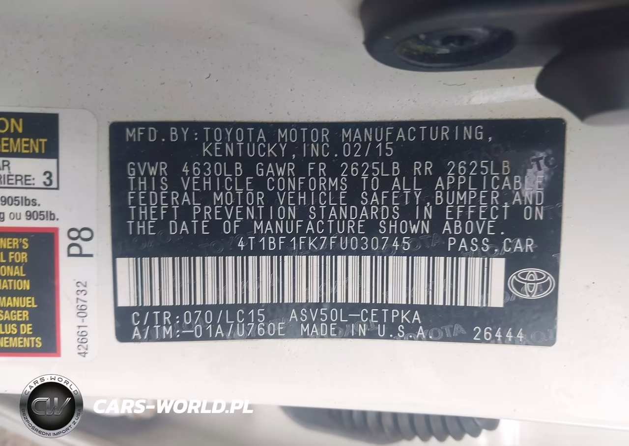 2015 Toyota Camry Xse VIN:4T1BF1FK7FU030745 - 9