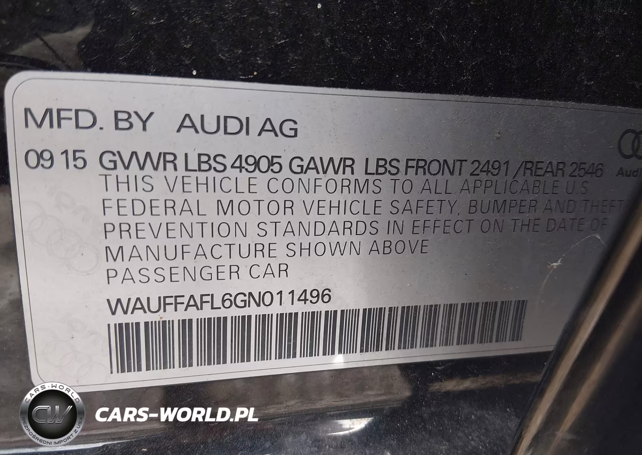 2016 Audi A4 Premium Plus VIN:WAUFFAFL6GN011496 - 9