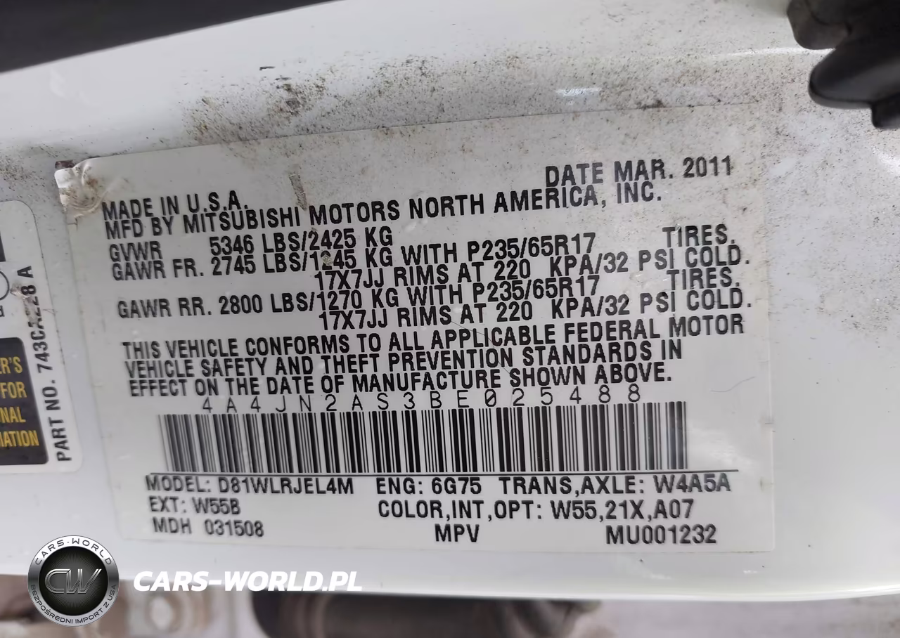2011 Mitsubishi Endeavor VIN:4A4JN2AS3BE025488 - 9