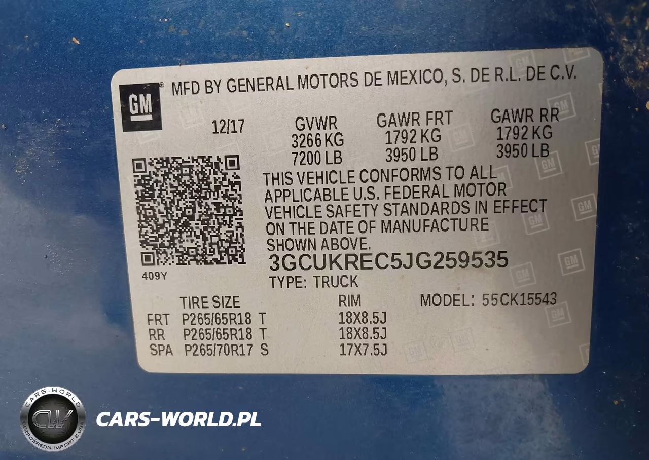 2018 Chevrolet Silverado 1500 2Lt VIN:3GCUKREC5JG259535 - 9