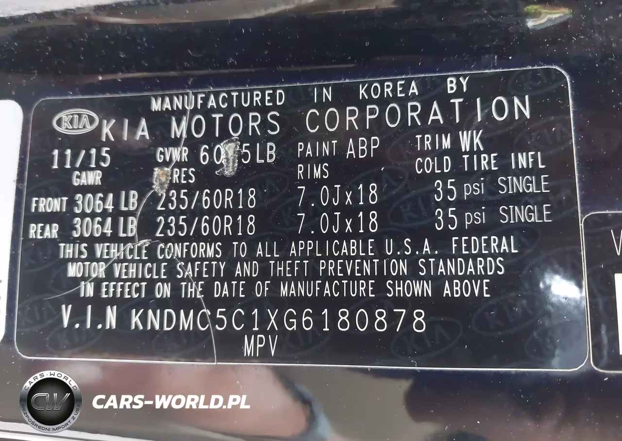 2016 Kia Sedona Ex VIN:KNDMC5C1XG6180878 - 9