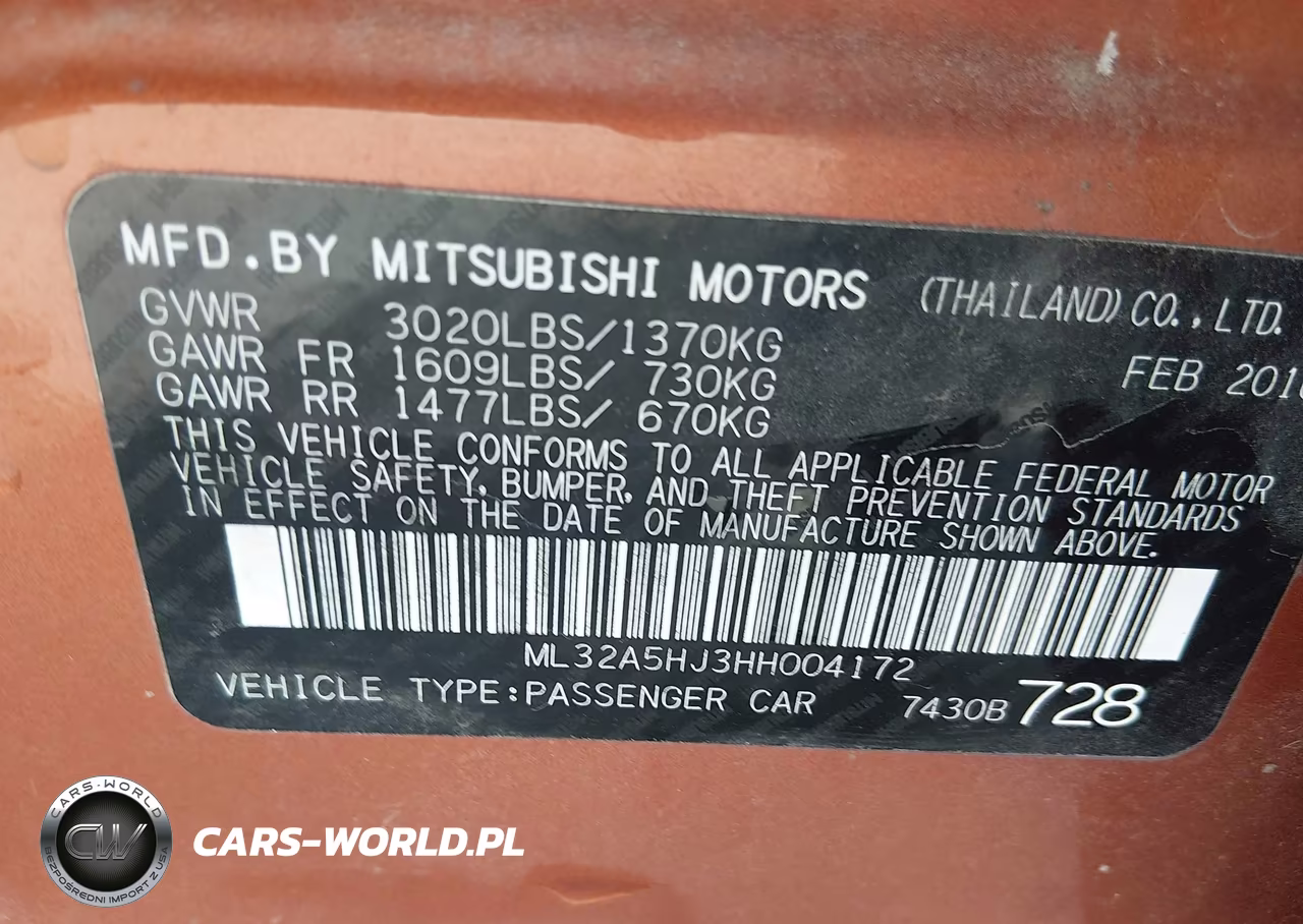 2017 Mitsubishi Mirage Gt VIN:ML32A5HJ3HH004172 - 9