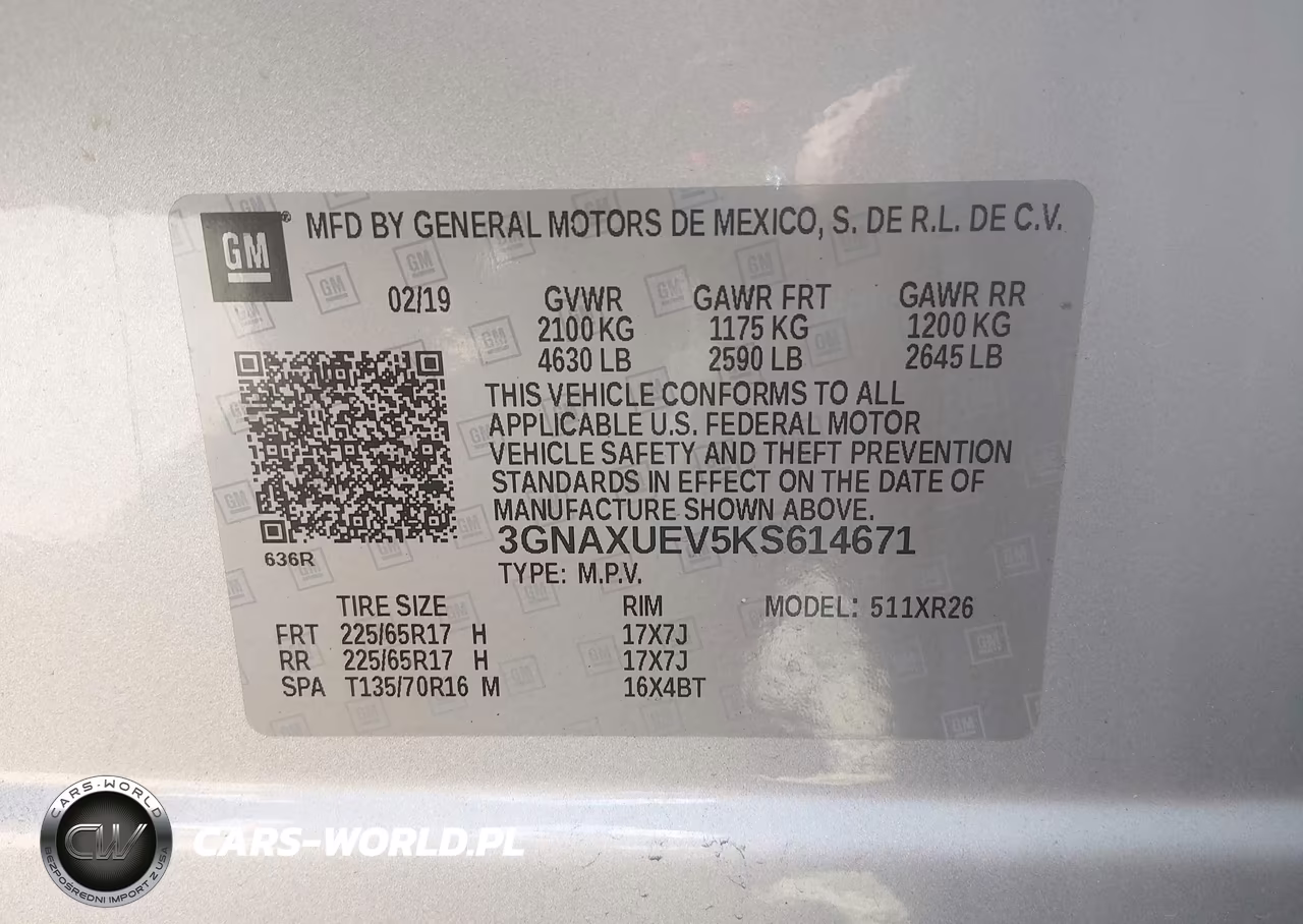 2019 Chevrolet Equinox Lt VIN:3GNAXUEV5KS614671 - 9