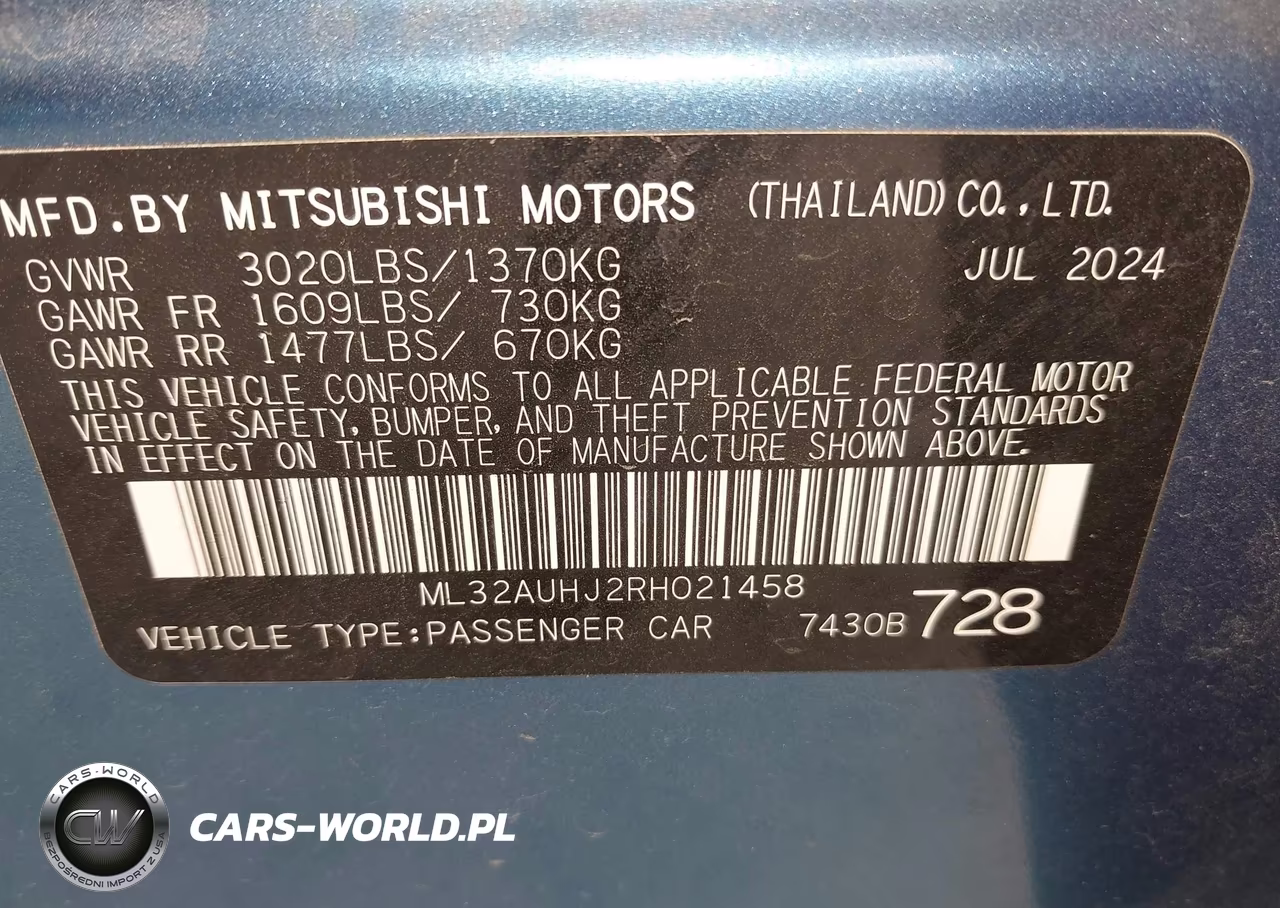 2024 Mitsubishi Mirage Es-Le VIN:ML32AUHJ2RH021458 - 9