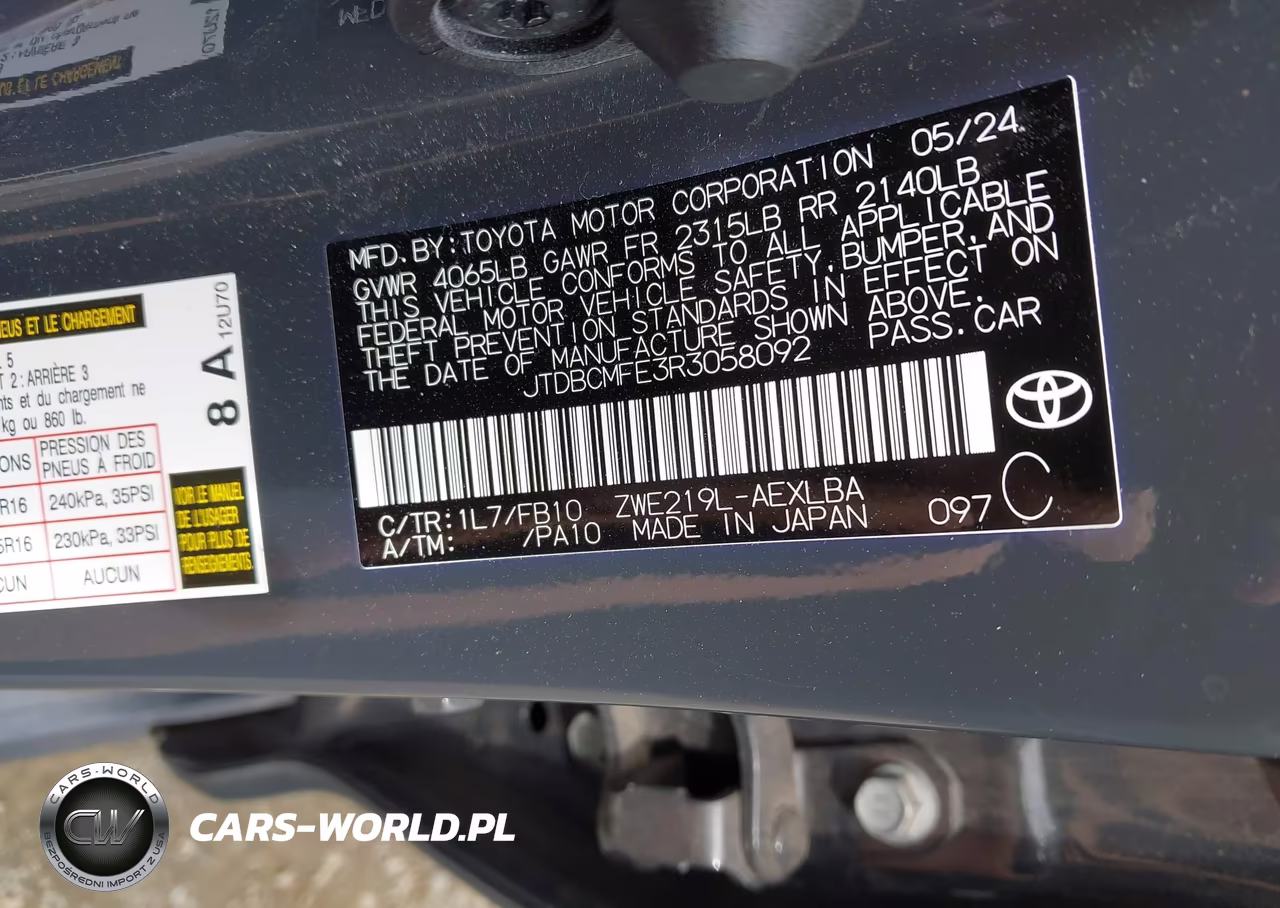 2024 Toyota Corolla Hybrid Le VIN:JTDBCMFE3R3058092 - 9