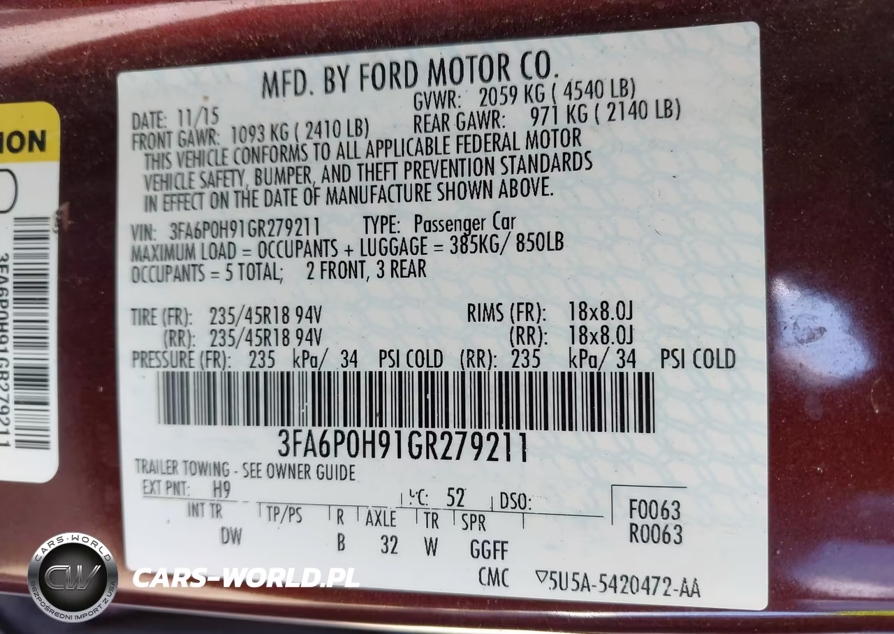 2016 Ford Fusion Se VIN:3FA6P0H91GR279211 - 9