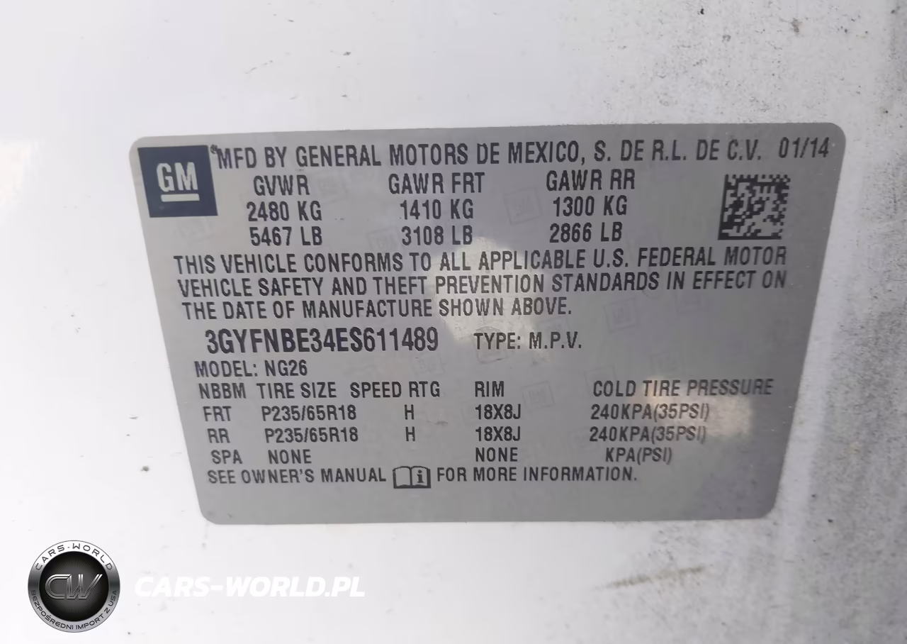 2014 Cadillac Srx Luxury Collection VIN:3GYFNBE34ES611489 - 9