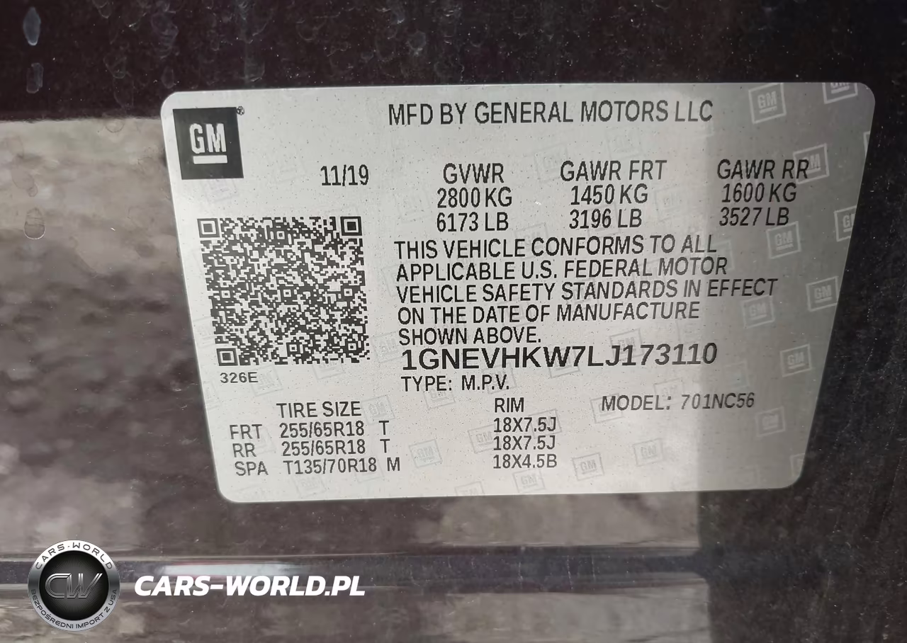 2020 Chevrolet Traverse Awd Lt Leather VIN:1GNEVHKW7LJ173110 - 9
