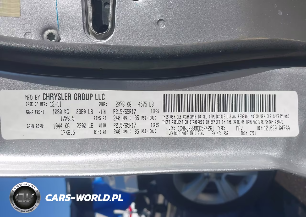 2012 Jeep Patriot Sport VIN:1C4NJRBB9CD574261 - 9