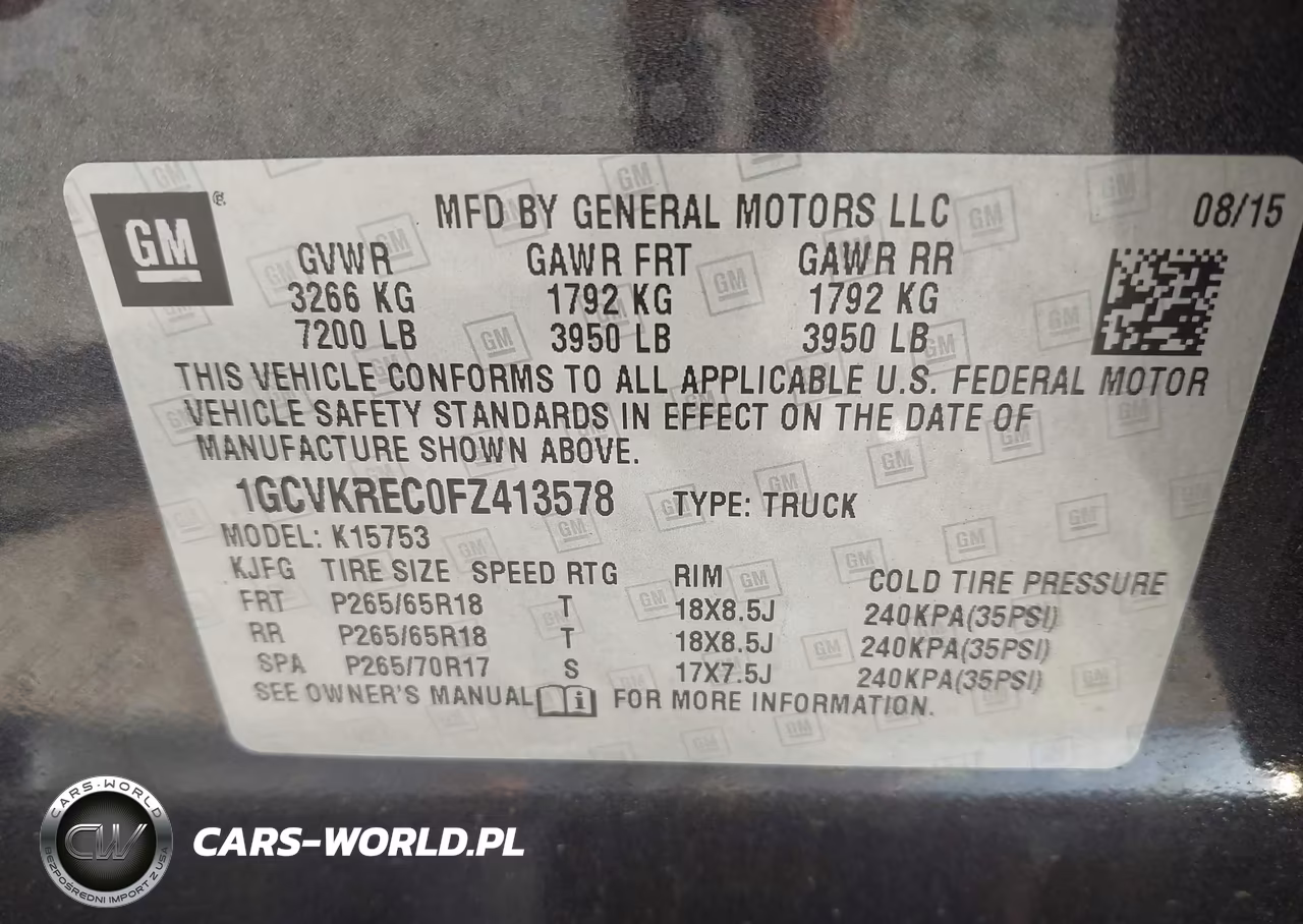 2015 Chevrolet Silverado 1500 Lt VIN:1GCVKREC0FZ413578 - 9