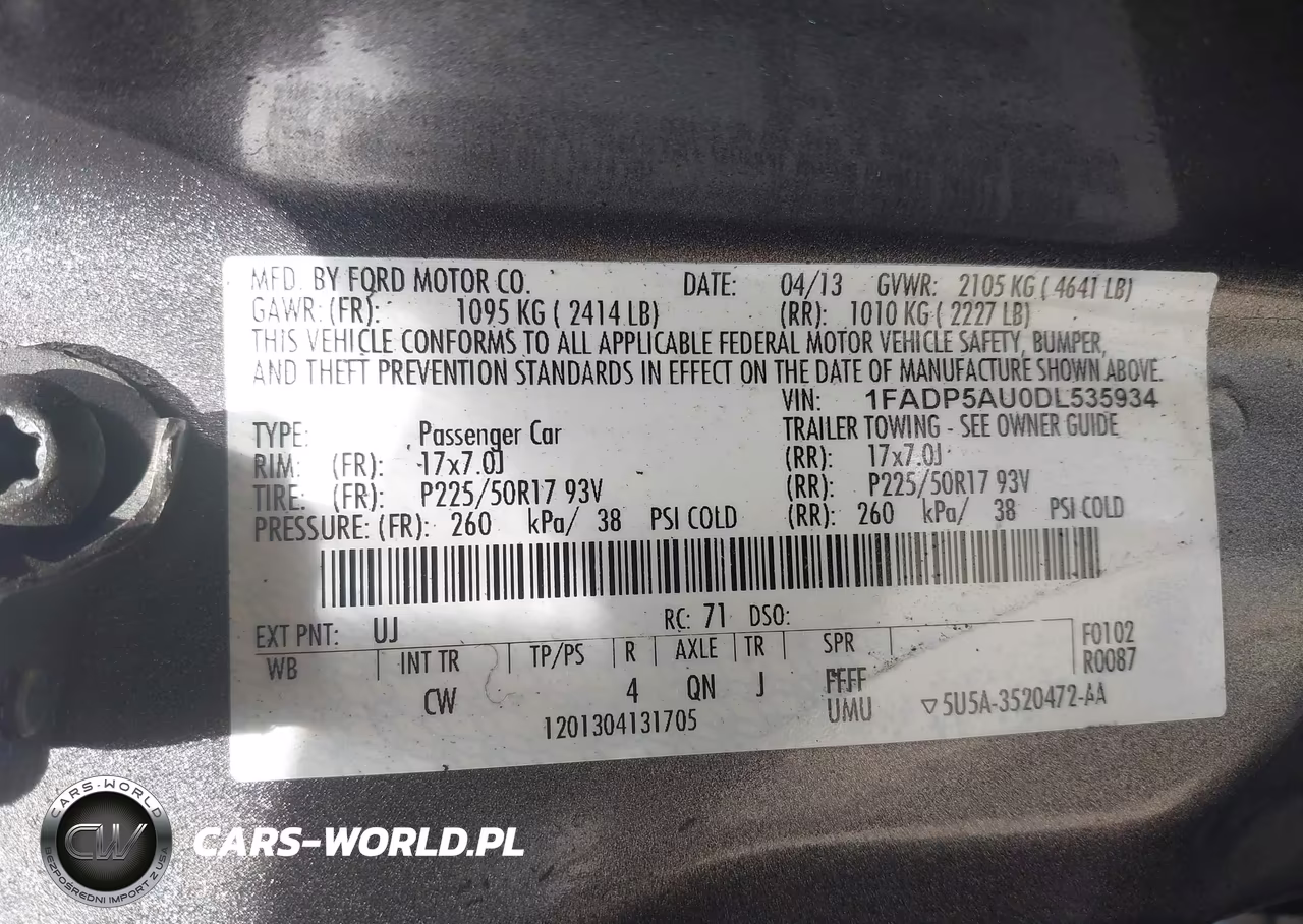 2013 Ford C-Max Hybrid Se VIN:1FADP5AU0DL535934 - 9