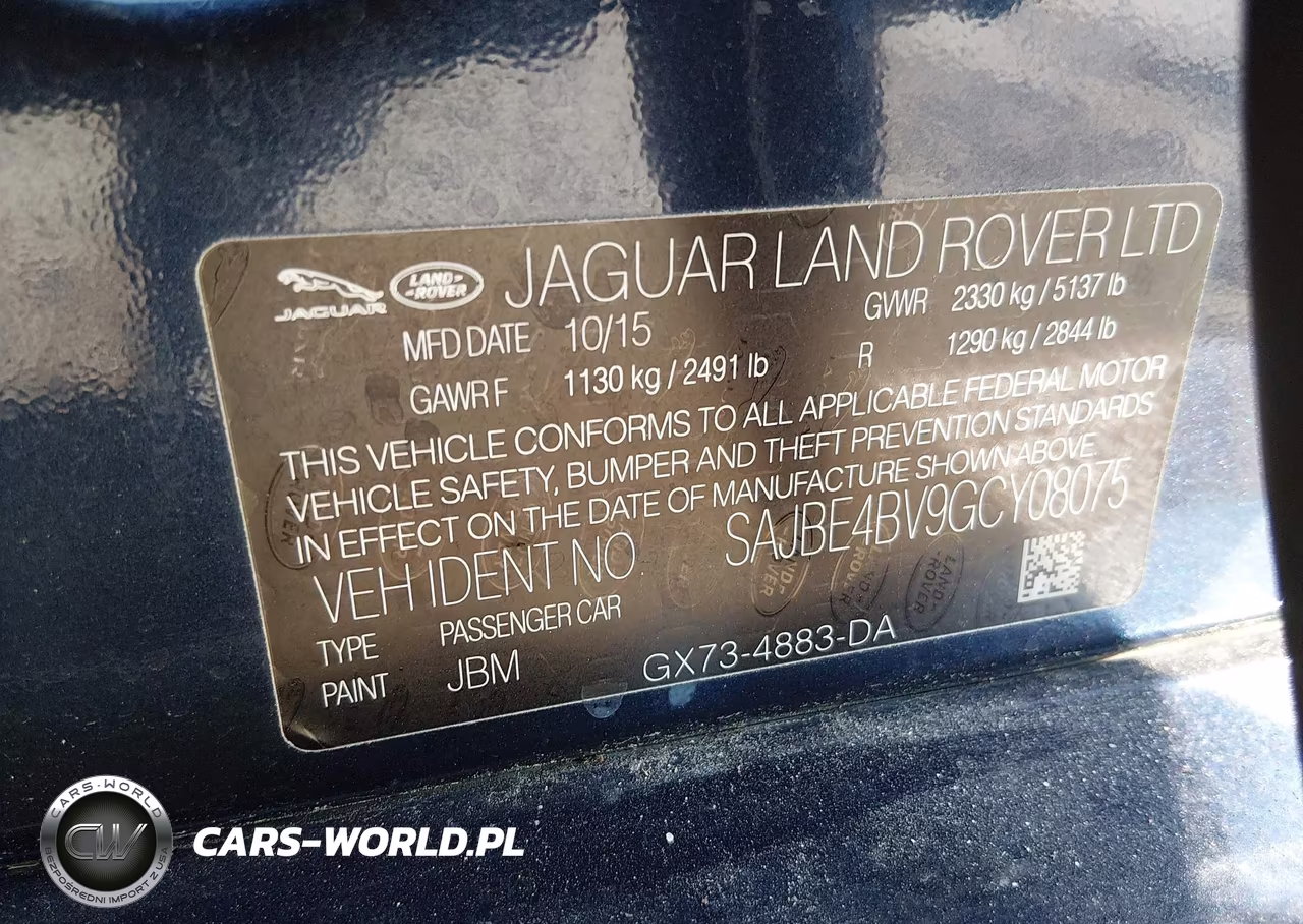 2016 Jaguar Xf 35T Prestige VIN:SAJBE4BV9GCY08075 - 9