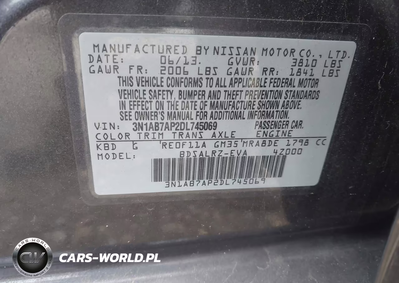 2013 Nissan Sentra Sr VIN:3N1AB7AP2DL745069 - 9