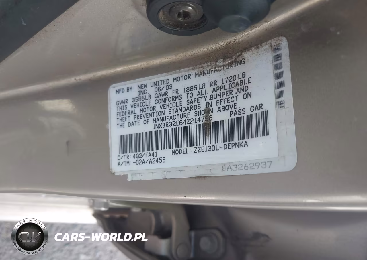 2004 Toyota Corolla Le VIN:1NXBR32E64Z214798 - 9