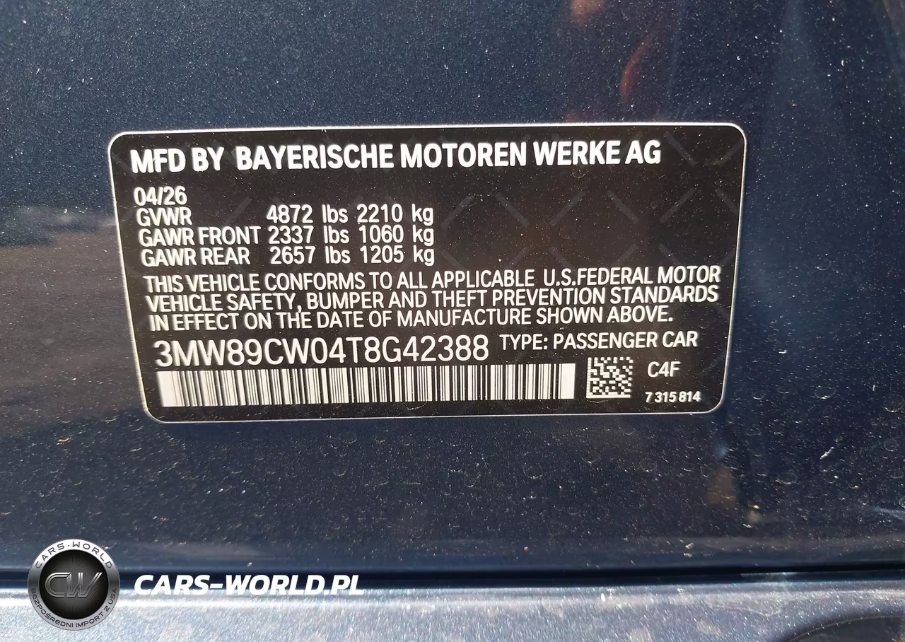 2026 BMW 330I xDrive Na VIN:3MW89CW04T8G42388 - 9
