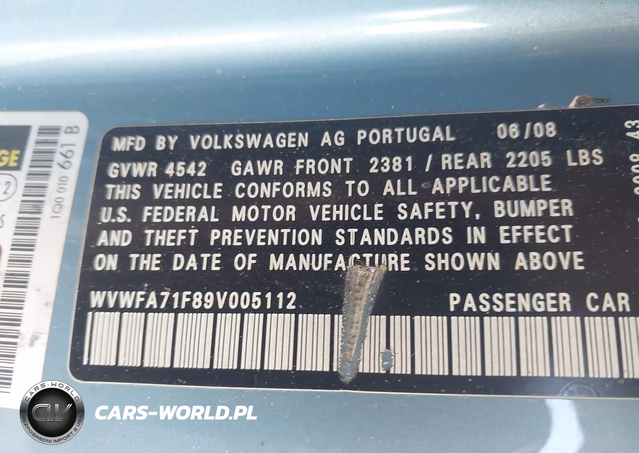 2009 Volkswagen Eos Lux VIN:WVWFA71F89V005112 - 9
